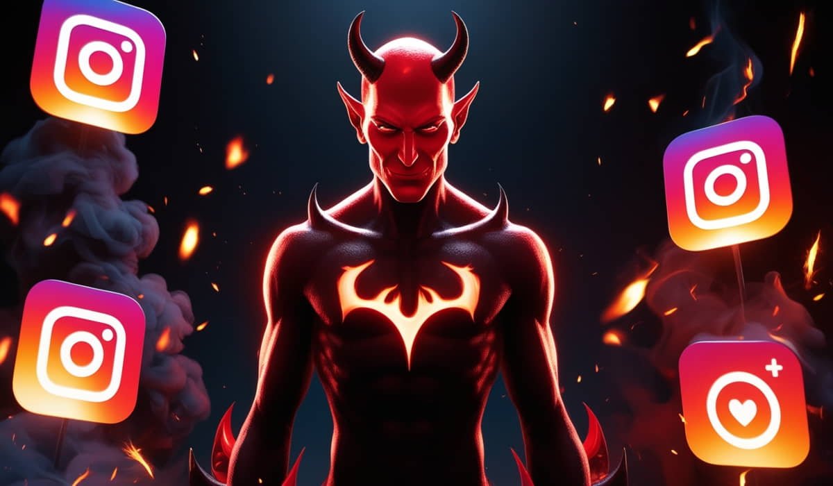 devil red eyes standing